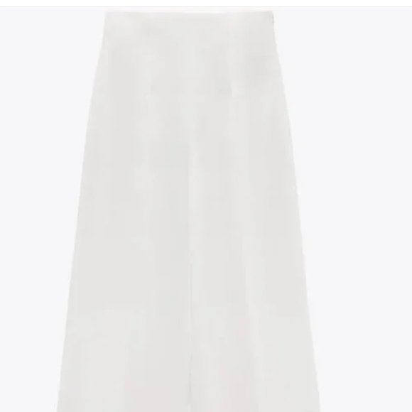 ZARA Culottes Wide Leg Trousers - White | 2242/878/712 - Size L - Picture 5 of 7